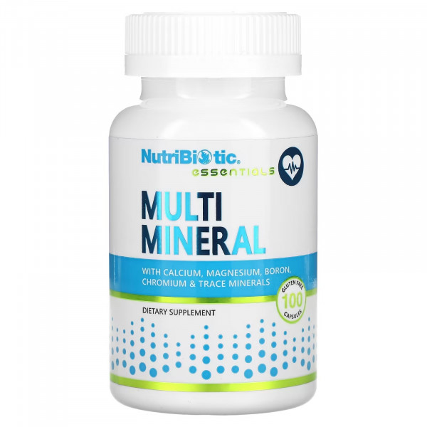 NutriBiotic, Essentials Multi Mineral, Мультиминерал, 100 капсул