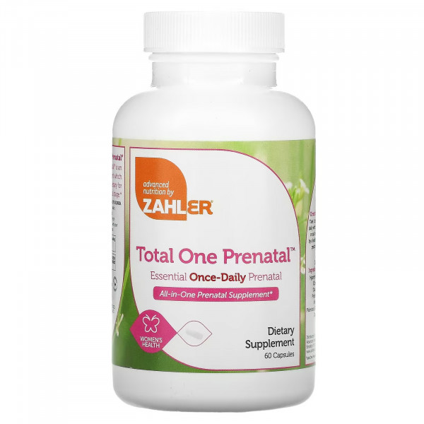 Zahler, Total One Prenatal, Комплекс для беременных / Пренатальный комплекс, 60 капсул