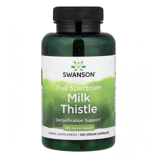 Swanson, Milk Thistle Extract, Расторопша, экстракт, 500 мг, 100 капсул