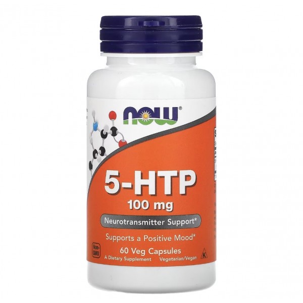 NOW Foods, 5-HTP, гидрокситриптофан, 60 капсул