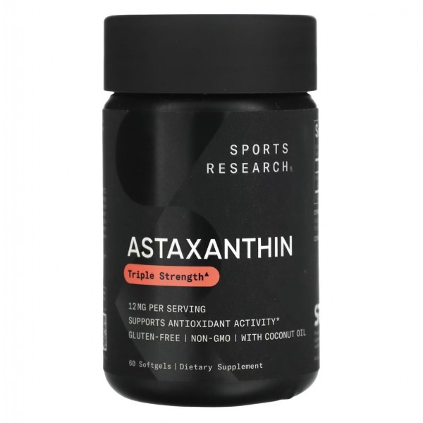 Sports Research, Астаксантин 12 мг, 60 капсул