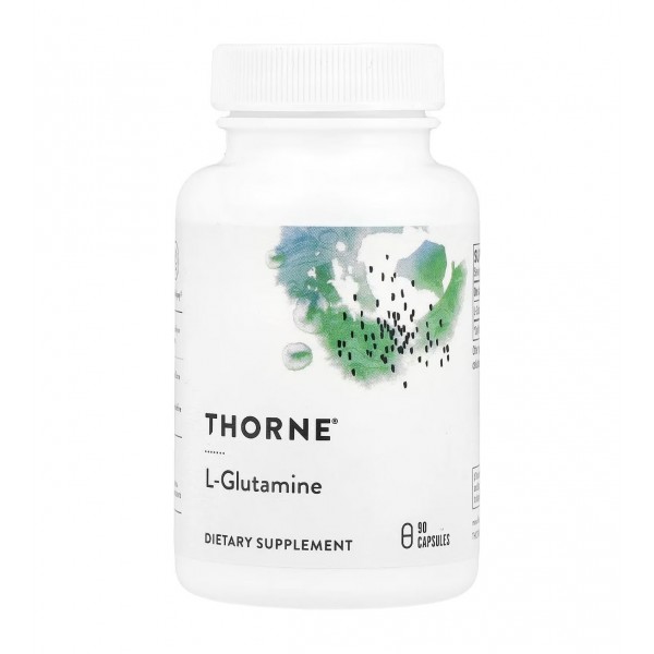Thorne, L-glutamine, L-глутамин 500 мг, 90 капсул