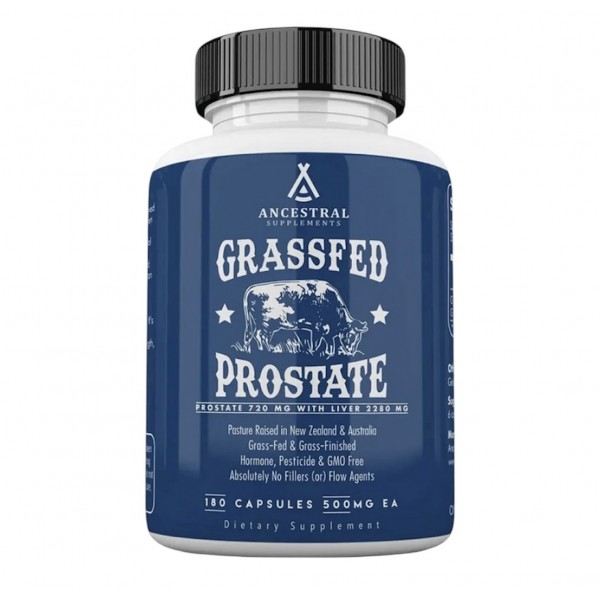 Ancestral Supplements, Grass Fed Prostate 500 мг, Мужское здоровье, 180 капсул