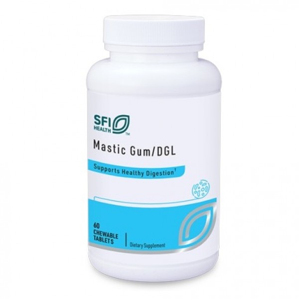 SFI Health, Mastic Gum / DGL, Мастиковая смола / Солодка (экстракт корня), 60 жевательных таблеток
