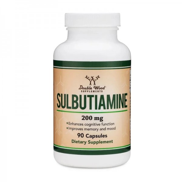 Double Wood Supplements, Sulbutiamine, Сульбутиамин 200 мг, 90 капсул