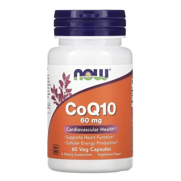NOW Foods, Коэнзим Q10 60 мг, 60 капсул