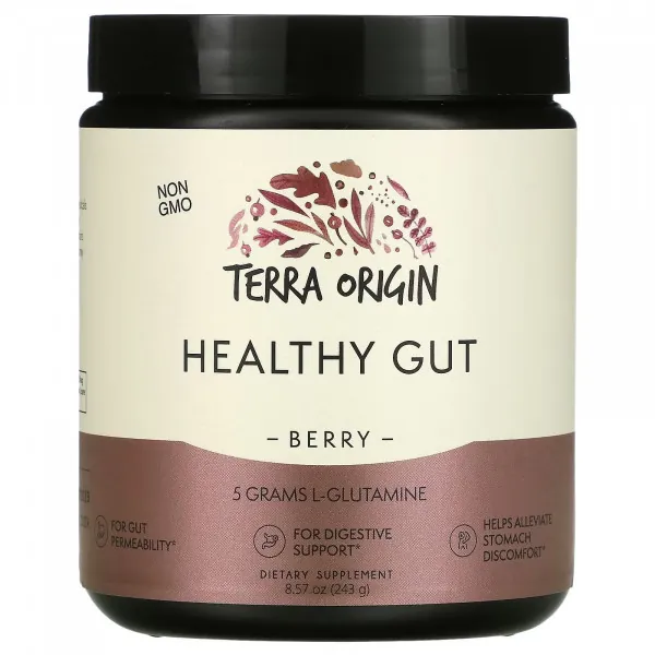 Terra Origin, Healthy Gut, добавка для нормализации функций желудочно-кишечного тракта, вкус ягод, 243 г