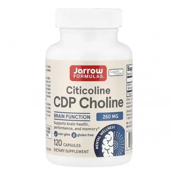 Jarrow Formulas, Citicoline CDP Choline, Цитиколин 250 мг, 120 капсул