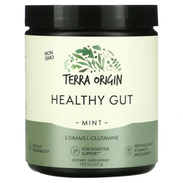 Terra Origin, Healthy Gut, добавка для нормализации функций желудочно-кишечного тракта, вкус мяты, 222 г