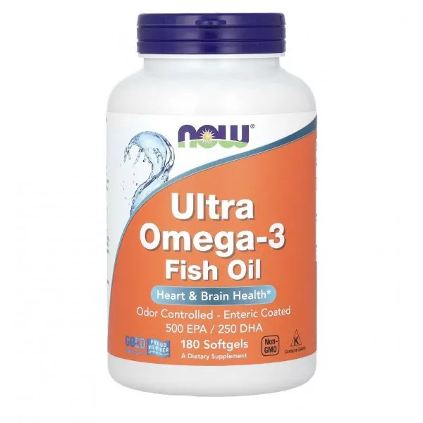 NOW Foods, Ultra Omega-3, Омега-3, 180 капсул